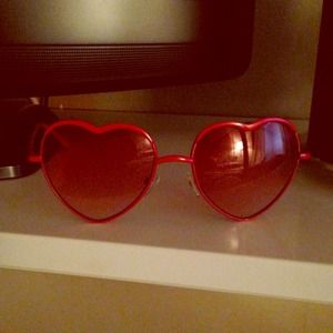 Red heart shaped sunnies