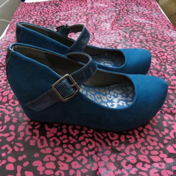 Teal Dolly platform Mary Jane - Picture 2 of 4