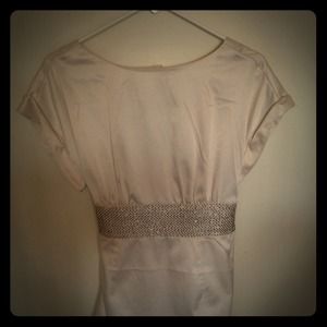 Cream colored formal dress