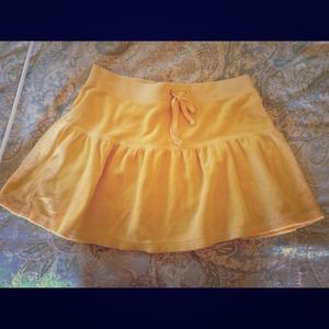 Juicy Couture yellow terry cloth skirt