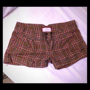 hollister plaid shorts sz 0