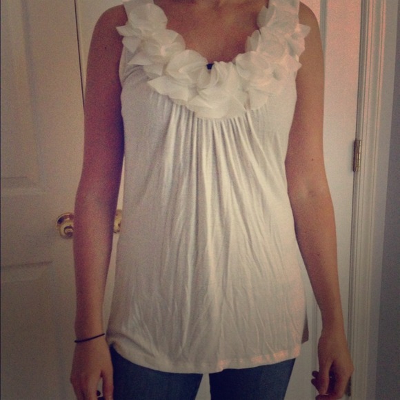SOLD!!! Embellished White tank top