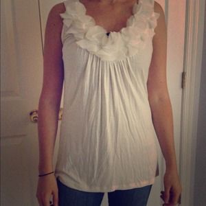 SOLD!!! Embellished White tank top