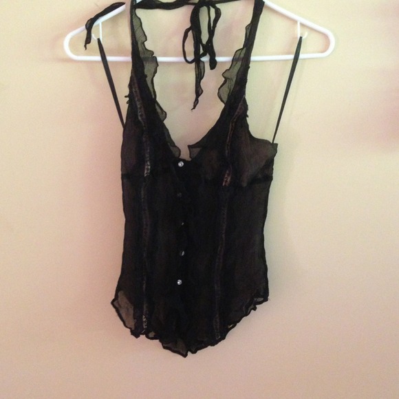 Guess 100% silk halter top