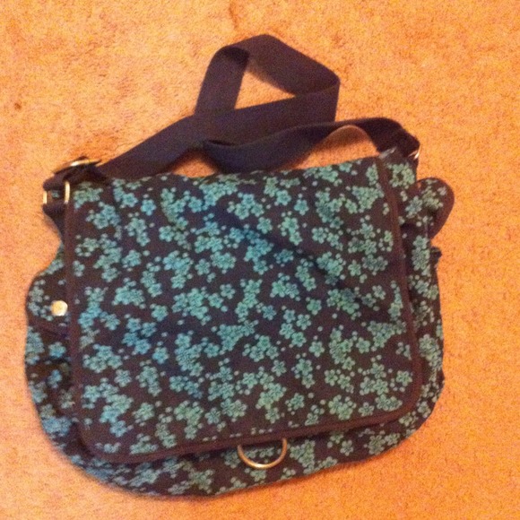 SOLD Blue Floral Crossbody Bag