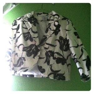 Floral blazer black/white by GEORGE stretch