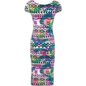 Aztec bodycon dress