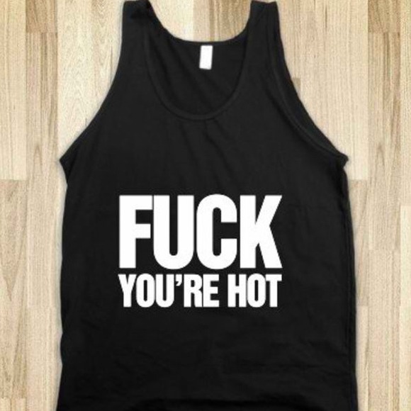 a black tank top