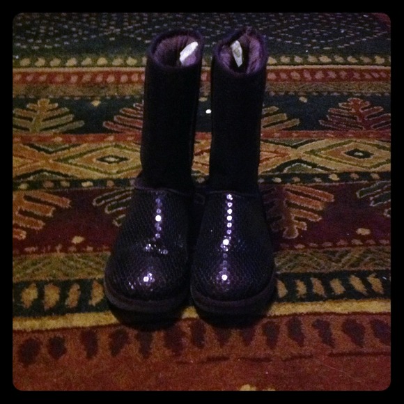 Xhilaration Boots - Purple sparkle boots