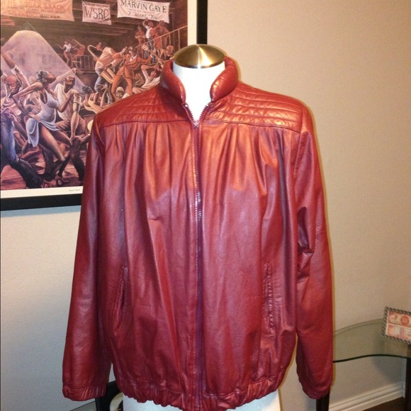 Vintage 80's Red Leather jacket