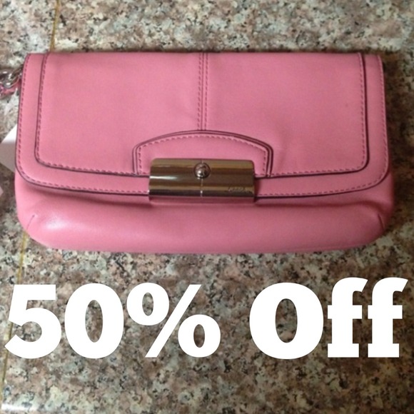 ✂Reduced ✂Rose Coach wristlet