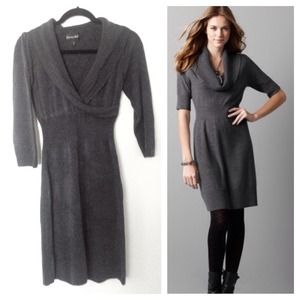 NFS V-neck sweater dress