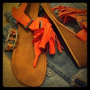 Maiden girl orange sandals