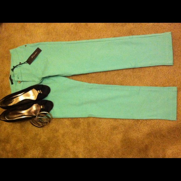 Teal ankle leggings