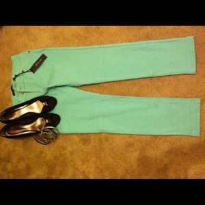 Teal ankle leggings