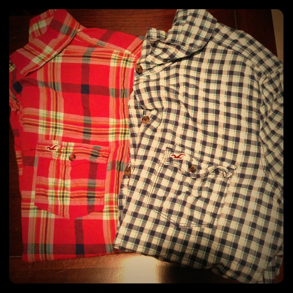 Hollister🍁 Plaid Button Downs and Nike Longsleeve