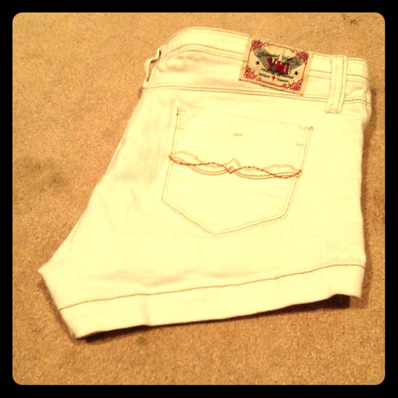 White Denim Shorts