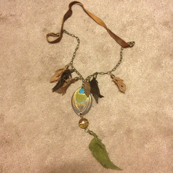 Handmade leather necklace