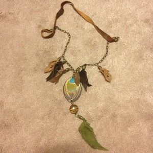 Handmade leather necklace