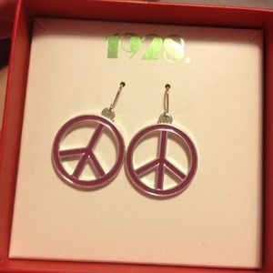 Peace sign earrings