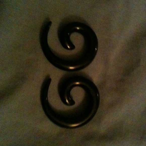 Black acrylic spirals