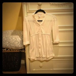 Cream button down top