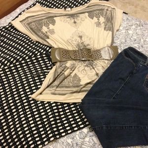 Flowy top with cinched waist