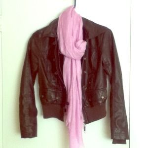 Dark brown leather jacket