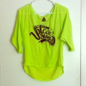 Neon green volcom top