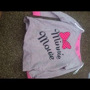 Pink minnie mouse jersey sweater