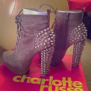 Studded platform booties/PushUpBra BUNDLE 😺