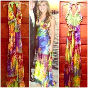 Multi-colored Evening Gown