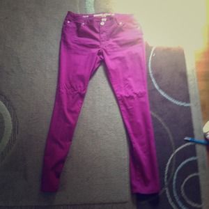 Maroon mossimo supply skinny jeans