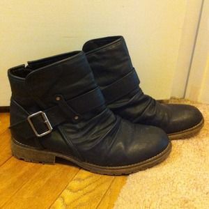 Size 8 1/2 Black Motorcycle Boots