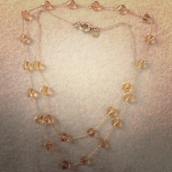 BANANA REPUBLIC gold crystal necklace