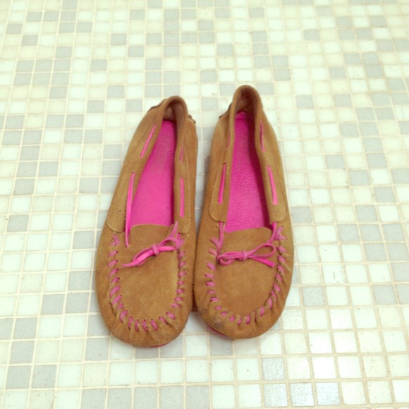 Jeffrey Campbell Pink and brown moccasins