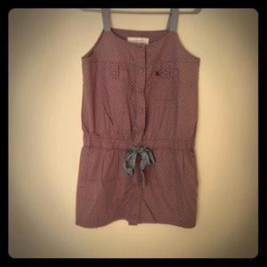 Gray with pink dot dress