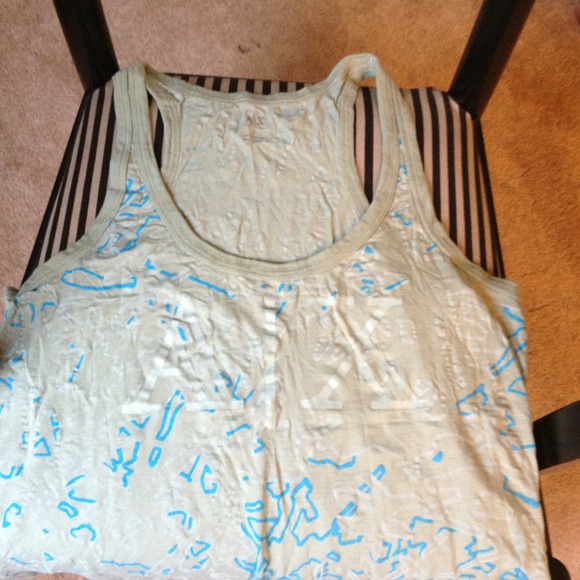 Armani Exchange mint green tank top