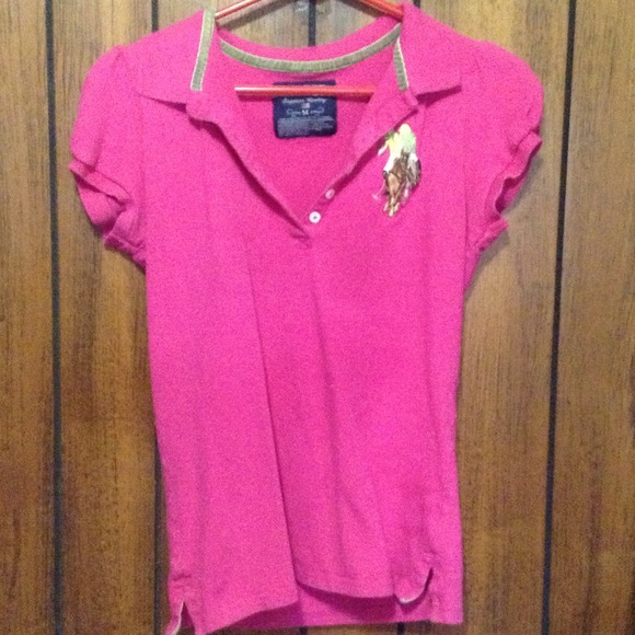 Polo hot pink polo shirt