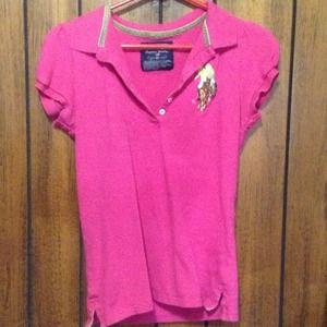 Polo hot pink polo shirt