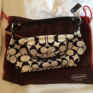 Black and White Coach purse