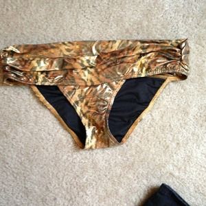 VS gold & black swimsuit bottoms - NEVER WORN