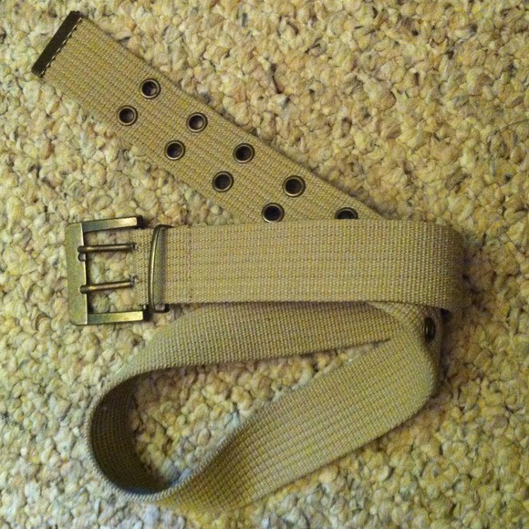 Brown stitched belt
