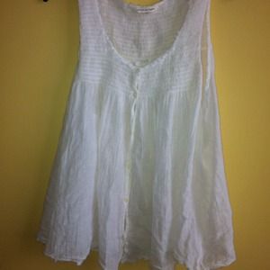 Sheer off white cotton top