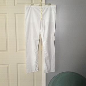 White scrub pants size small