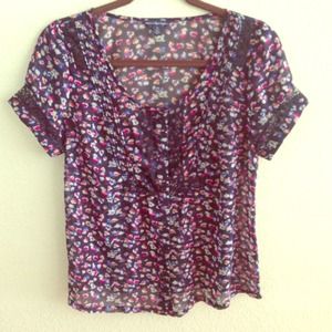 Floral top with lace detailing-reserved!