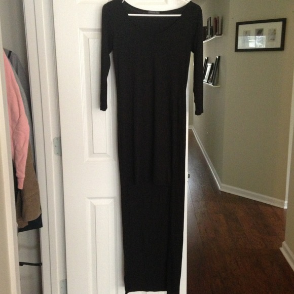 Black high low dress