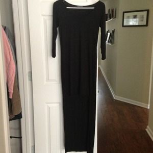 Black high low dress