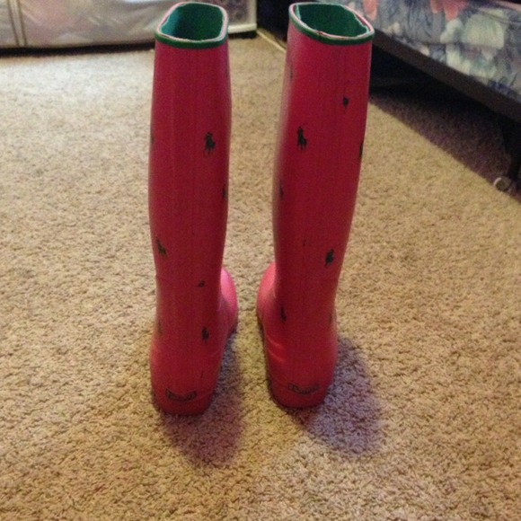 🎉SOLD🎉Pink and green Polo Boots - Picture 3 of 4
