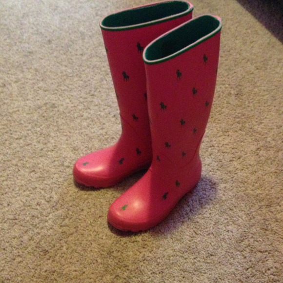 🎉SOLD🎉Pink and green Polo Boots - Picture 4 of 4